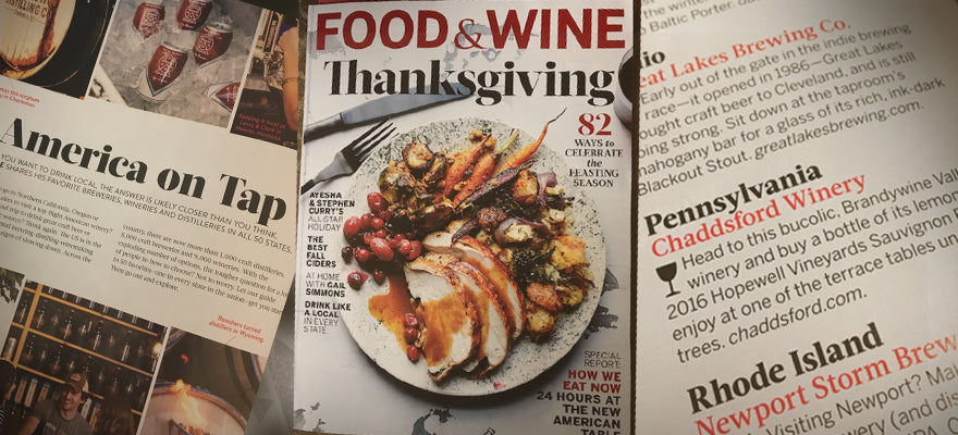 Chaddsford Winery Featured in Food & Wine Magazine