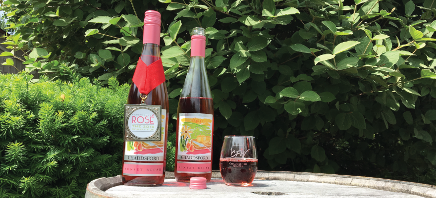 Chaddsford's Sunset Blush Wins Silver Medal at Experience Rosé Competition