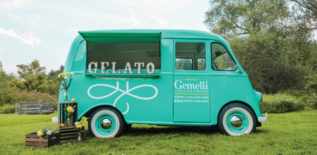 Find the Gemelli Vintage Gelato Truck at Chaddsford Winery through September