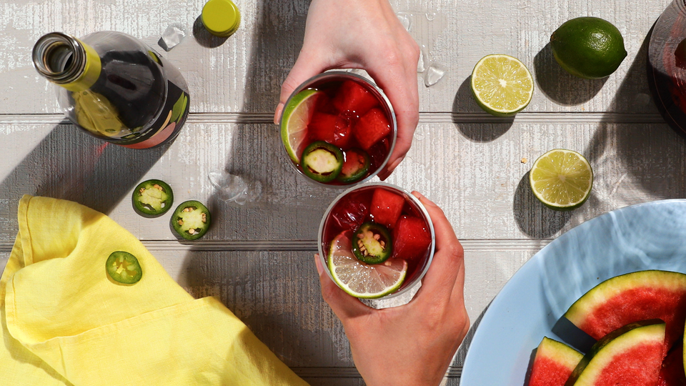 Get the Recipe: Watermelon Jalapeno Sangria Spritz