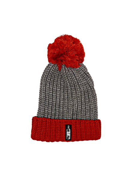 Red polo top winter hat